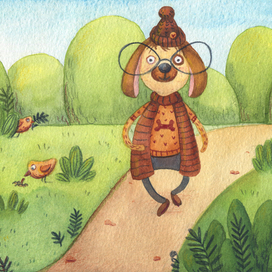 Собачка гуляет