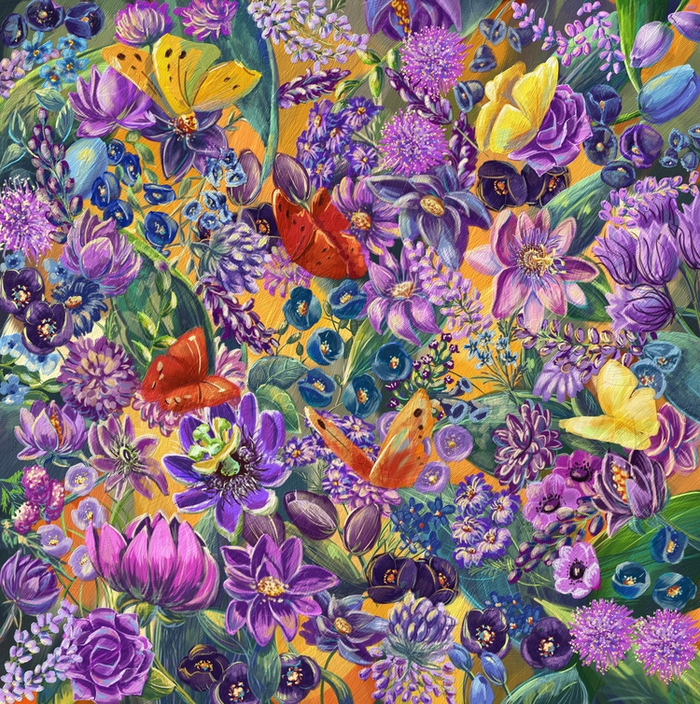 фиолетовые цветы