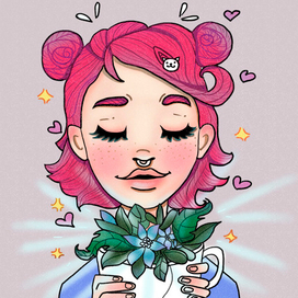 Кружка с цветами