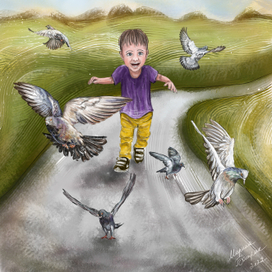 Парк. Прогулка.Птички