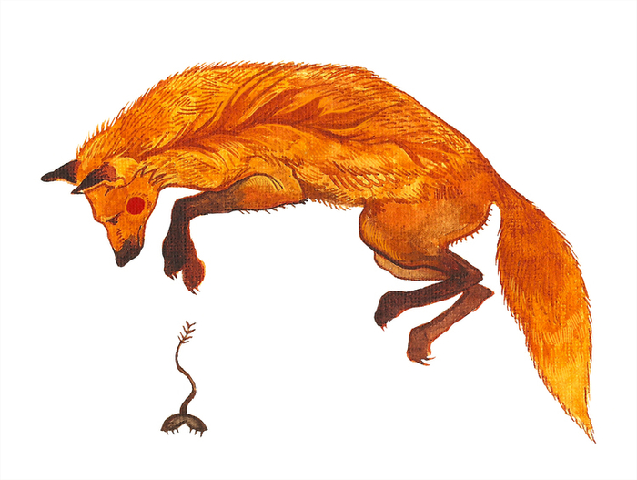 скачущий лис