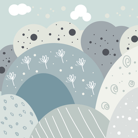 Векторная иллюстрация, фон горы