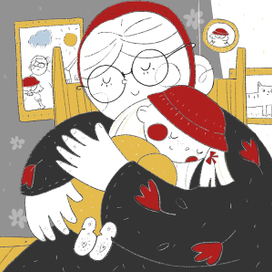 Из серии иллюстраций к сказке "Красная Шапочка". Всё хорошо