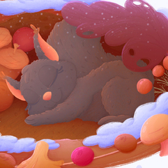 Зима у белочки