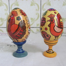 деревянные яйца в детском стиле