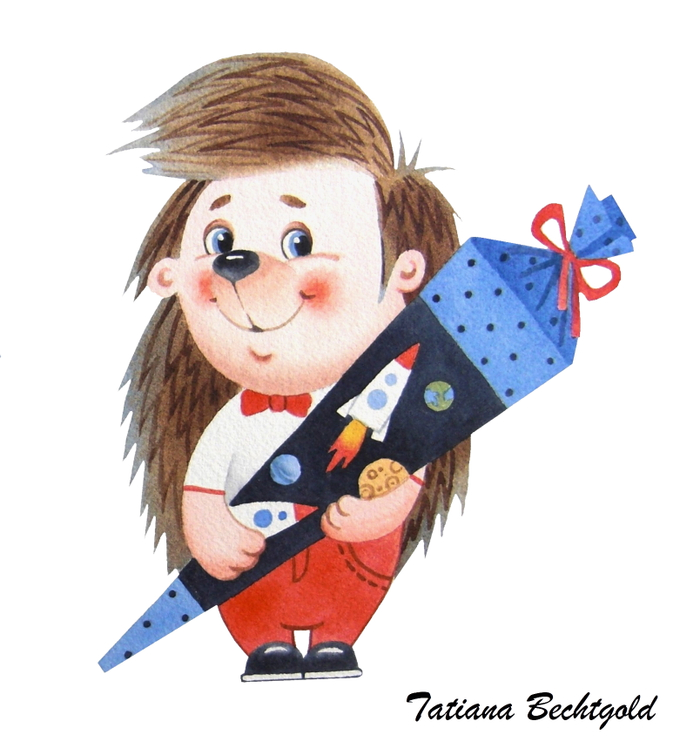 Ёжик. В школу.