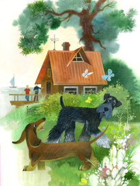 Иллюстрация к повести А. Ольгина "Весёлые знакомства"