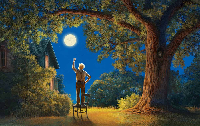 Мистер Плохая Погода кричит на Луну