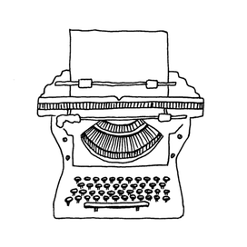 Графическая иллюстрация печатная машинка