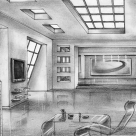 эскиз декорации к рекламному ролику Люмине реж. В.Щевельков