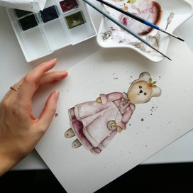 Винтажаная акварель