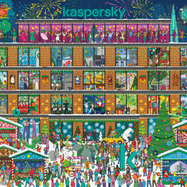Иллюстрация для Kaspersky по заказу дизайн-студии «Мыслеформа»