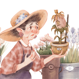 Иллюстрация для книги "Майсси из цветочного домика"