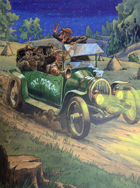 Иллюстрация. Ильф и Петров "Золотой телёнок"