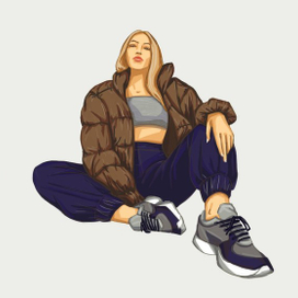 Скетч девушки