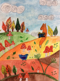 Осень. Мухоморный лес. 