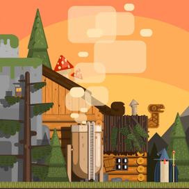 хижина в лесу