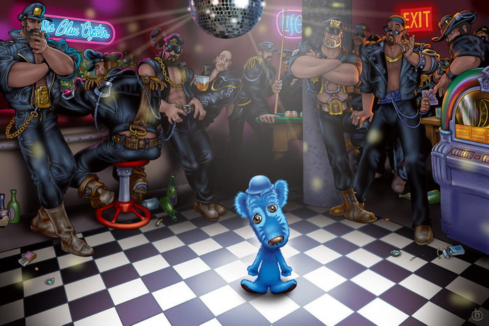 Голубой Щенок в баре "Голубая устрица"