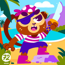 Обезьянка пират