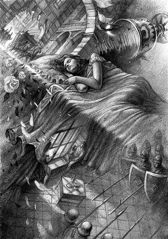 Иллюстрация к роману Р. Суржикова "Кукла на троне".