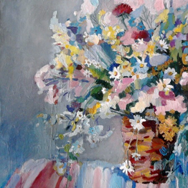 Букет с ромашками