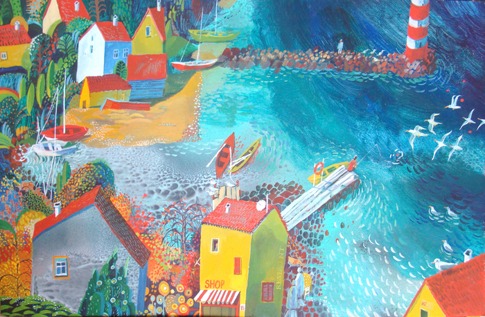 Сны о лете. 2015. картон, темпера. 59х79. В частной коллекции, Екатеринбург.