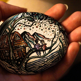 Роспись морского камня