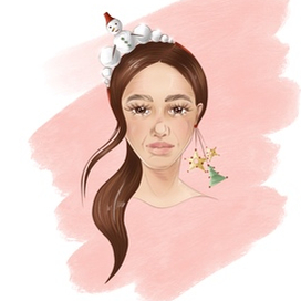 Портреты брюнетки и блондинки