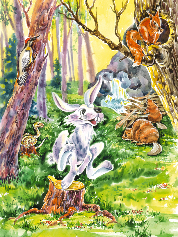 "Лесные истории". Сказка "Ленивый зайчишка"