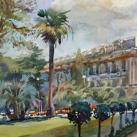 Дворец труда со стороны культурного центра.