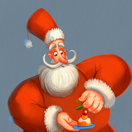 Дед мороз и пироженка