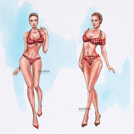 Модели в купальниках 