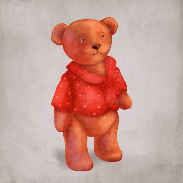 Мишка в красном