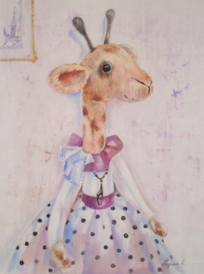 Жирафа Изабель (батик панно)