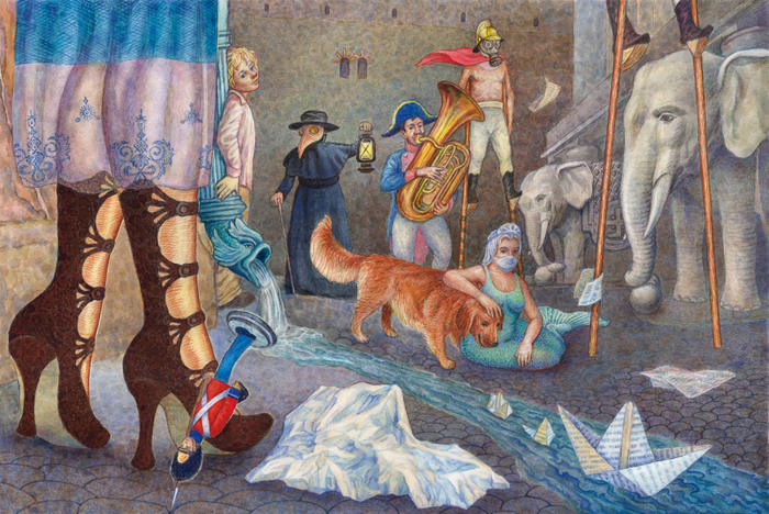 Иллюстрация к сказке Г.Х.Андерсена " Стойкий оловянный солдатик "