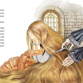 Иллюстрация к сказке Братьев Гримм "Рапунцель"