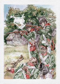 Начало боя ( серия открыток об Отечественной войне 1812 года )