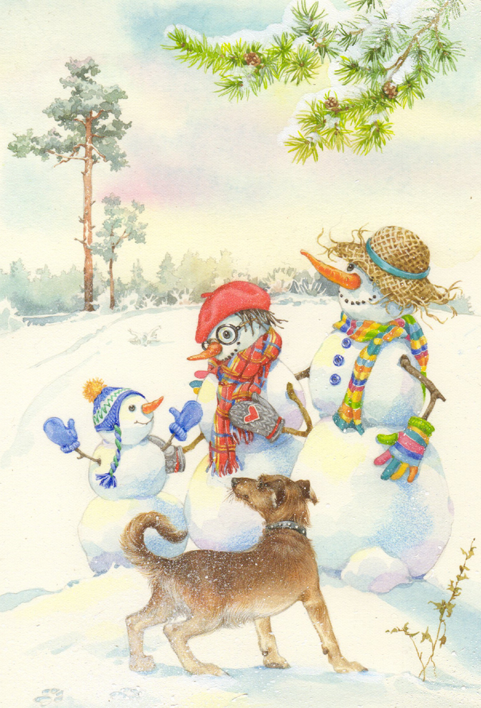 Снежная семья...)