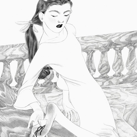 Неофелия любит ходить босиком, но однажды она сильно порезалась осколком бокала.