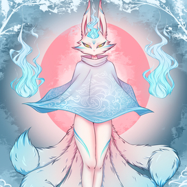 Арт Волшебная кицунэ