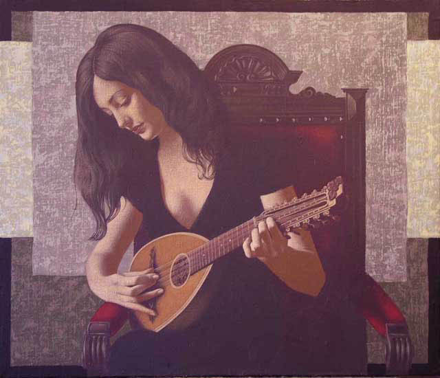 девушка с мандолиной