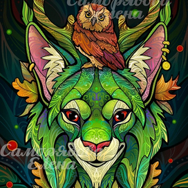 Дух Леса. Иллюстрация для пазла