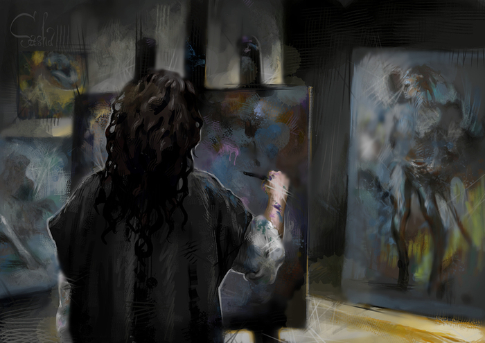 Яркие миры рисуем в мрачной мастерской