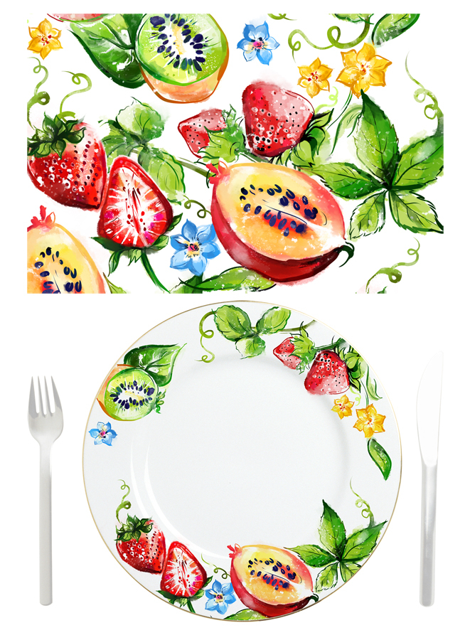 ТРОПИК. ДЕКОР ПОСУДЫ.