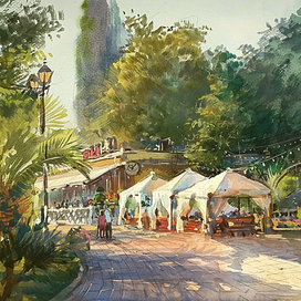 Летнее кафе.