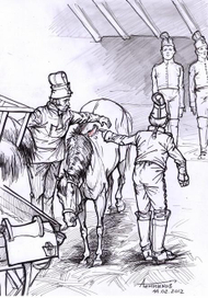 Рекрут стёр спину лошади. Гамбург. 1810-й г.