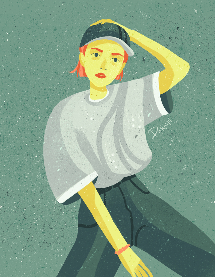 Девушка в кепке