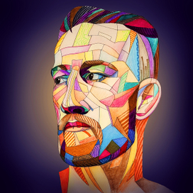 Портрет в коллажном стиле