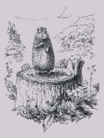 Хомяк на пне