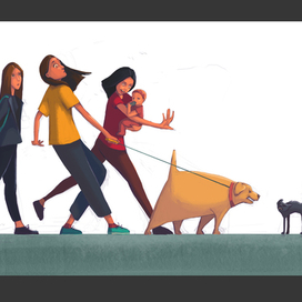 История о том, как мы гуляли с девочками.